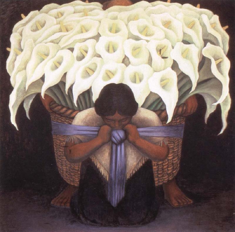 Diego Rivera the flower seller